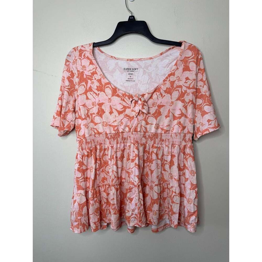 Torrid Women's Pink and Orange Blouse